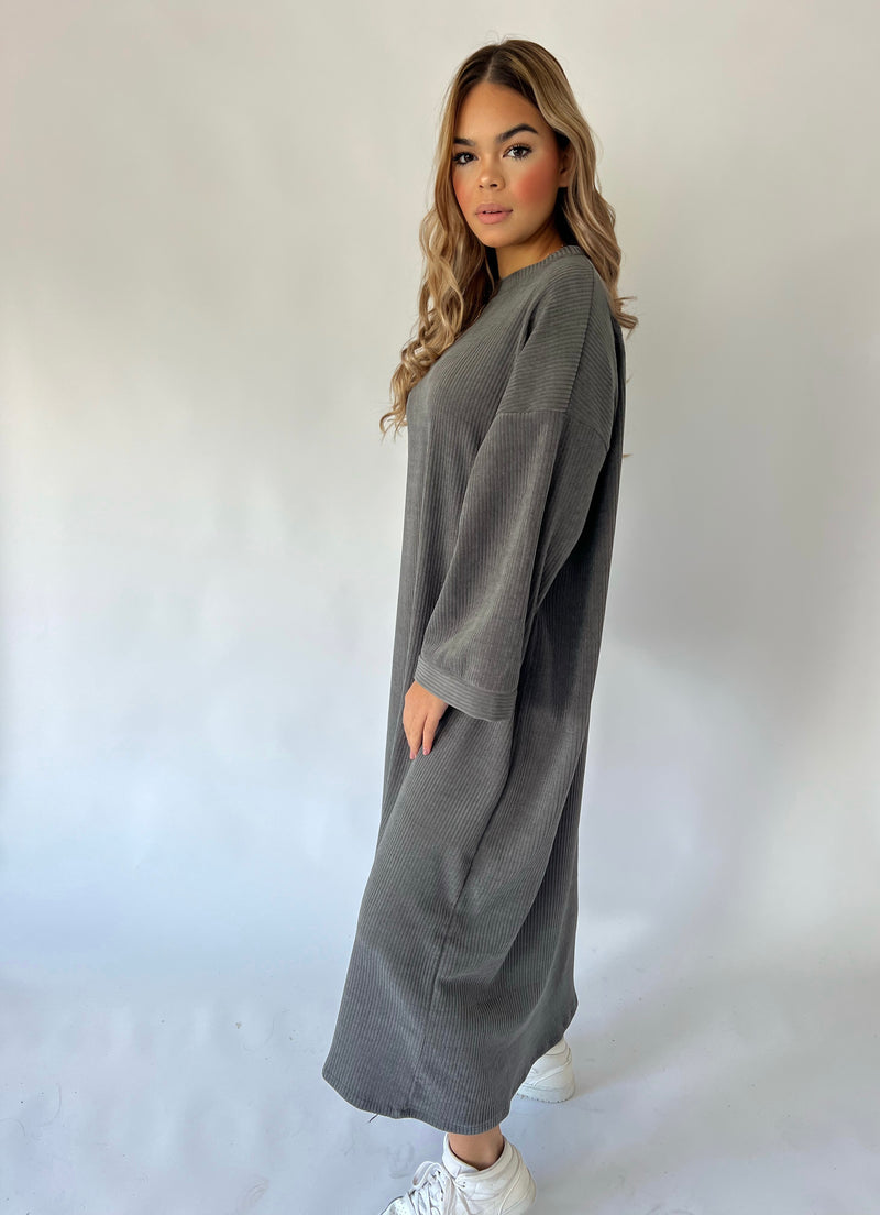 Long Abaya - Dark Grey