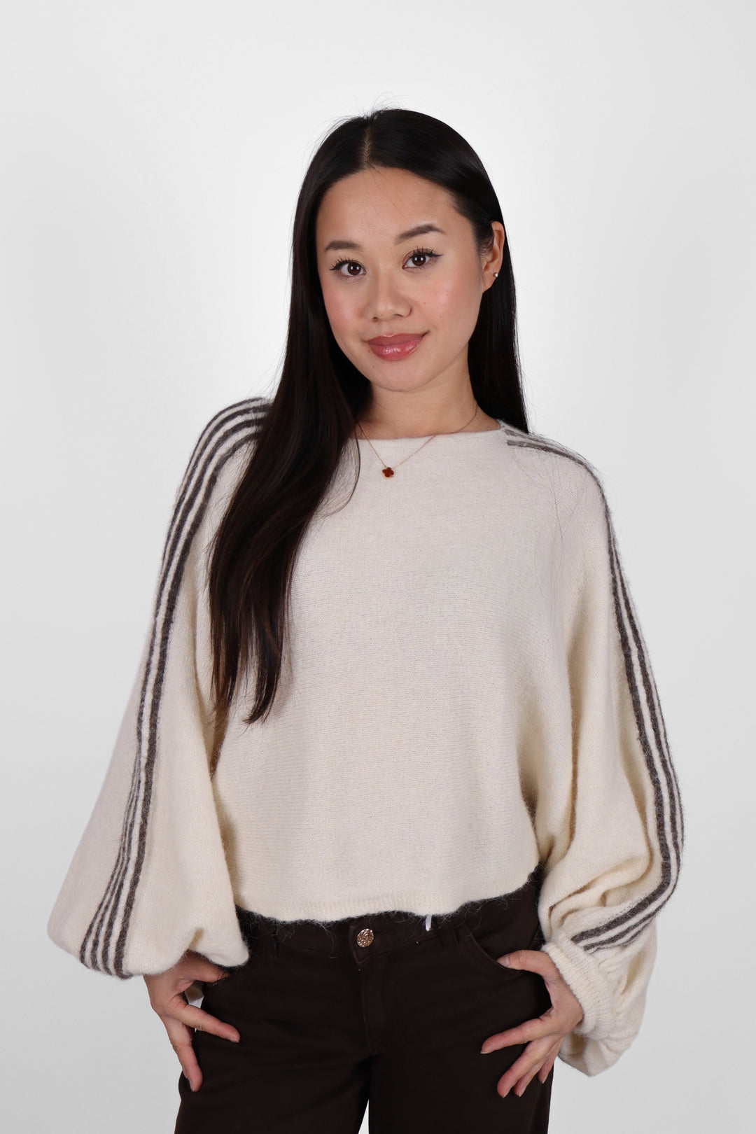 Cozy Cloud Striped Sweater