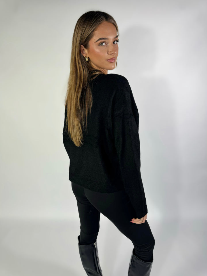 Basic Knit Sweater - Black