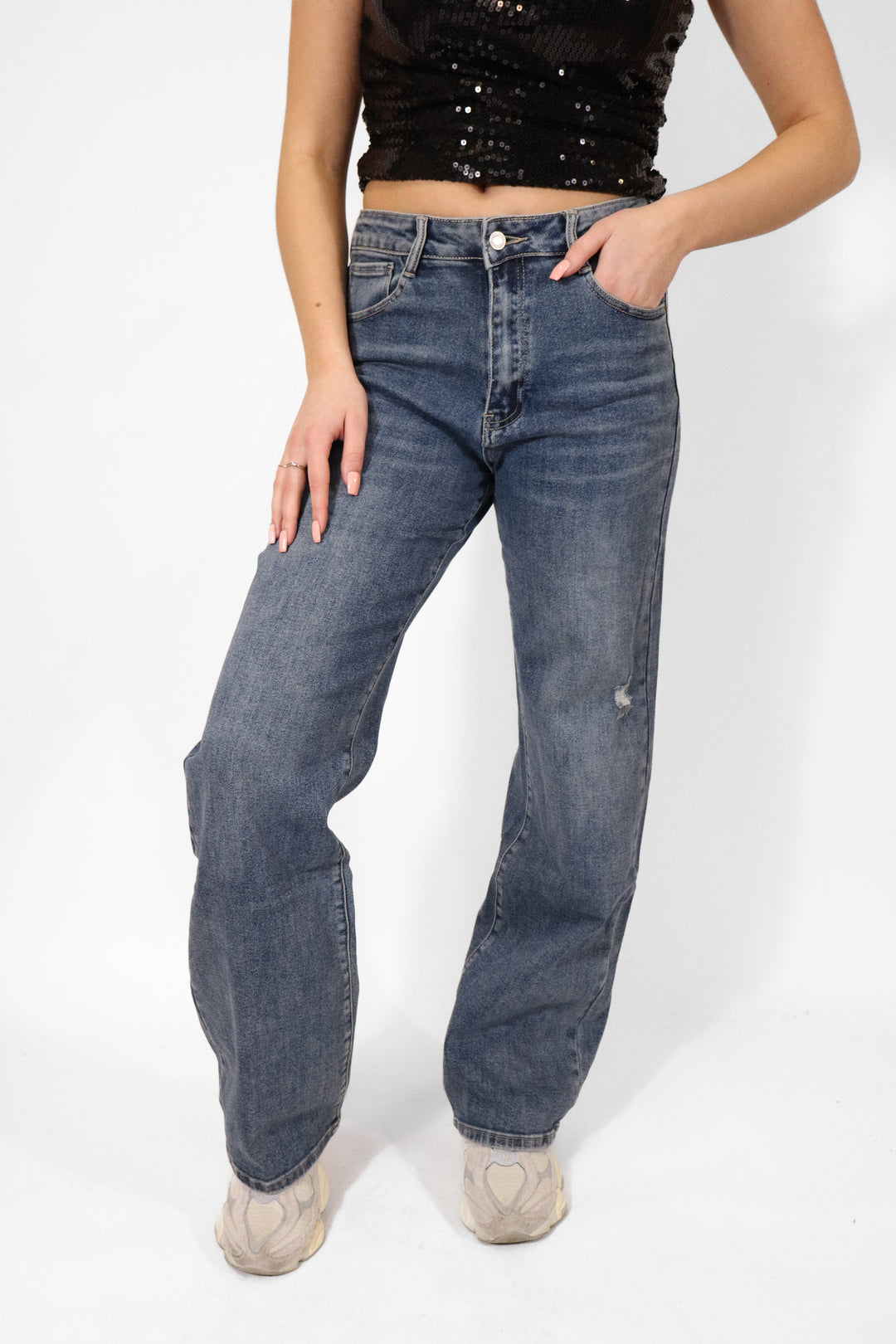 Sanne Wide Leg Jeans - Stretch