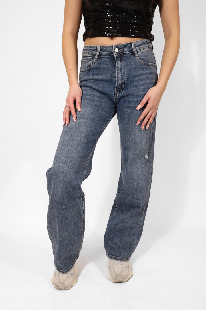 Sanne Wide Leg Jeans - Stretch