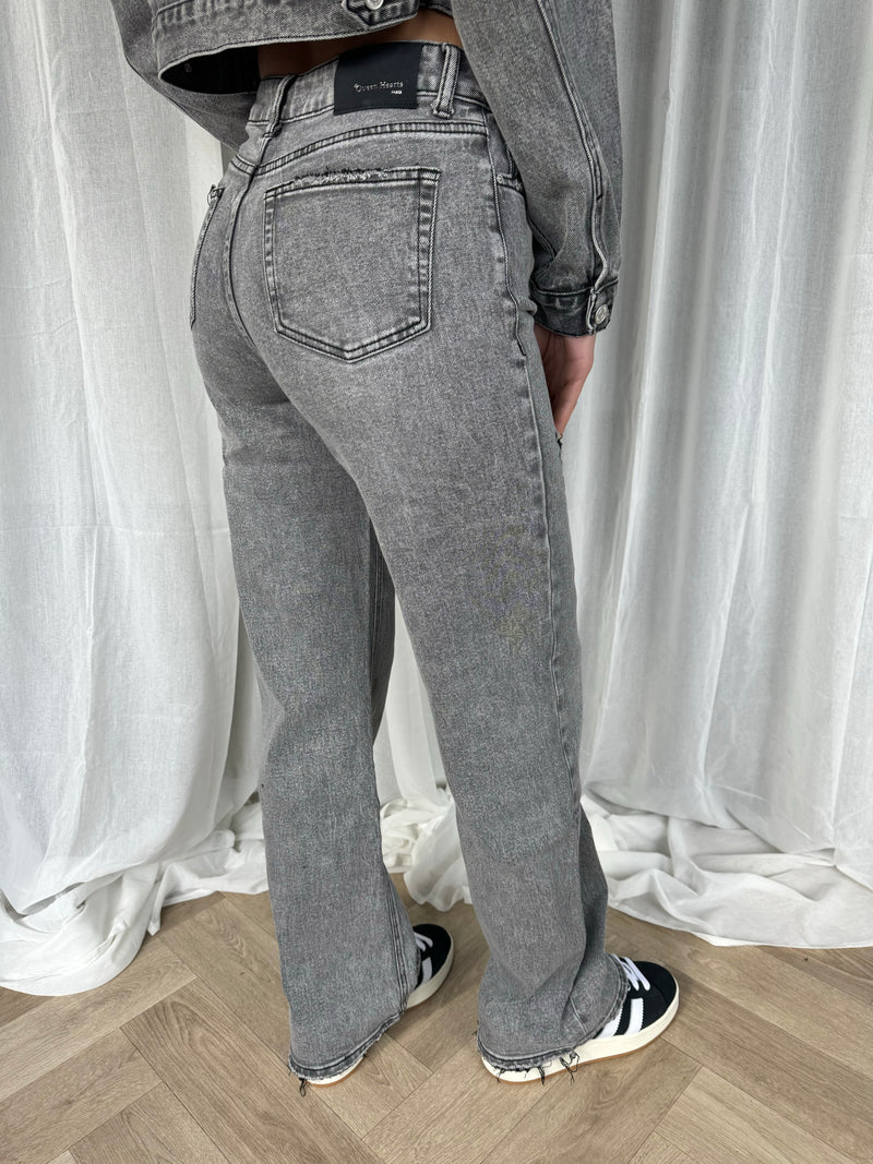 Levi Wide Leg Stretch Jeans - Grey