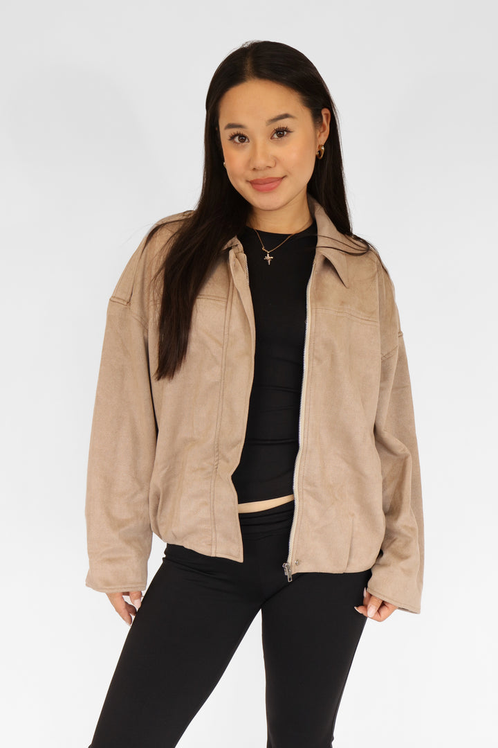 Suede Oversized Jacket