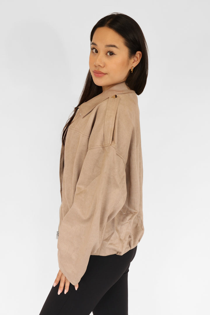 Suede Oversized Jacket
