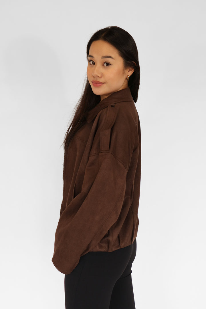 Suede Oversized Jacket