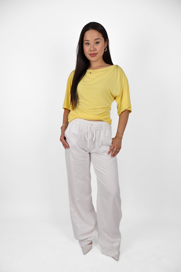 Dubbelgevoerde "TALL" Linnen Trouser - Stretch