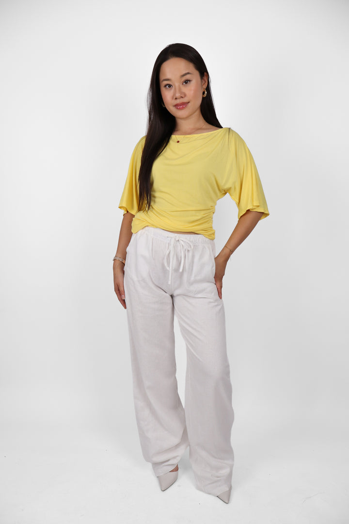 Dubbelgevoerde "TALL" Linnen Trouser - Stretch