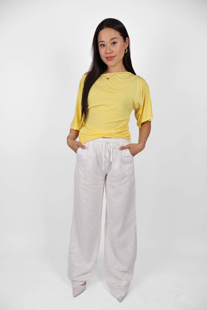 Dubbelgevoerde "TALL" Linnen Trouser - Stretch
