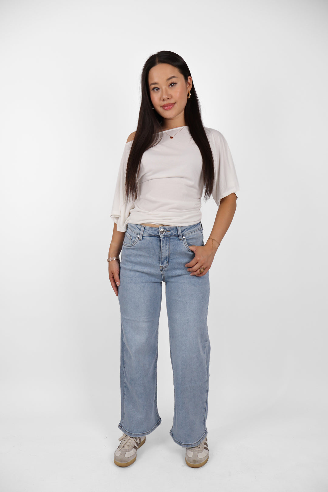 Skye Petite Wide Leg Jeans - Stretch