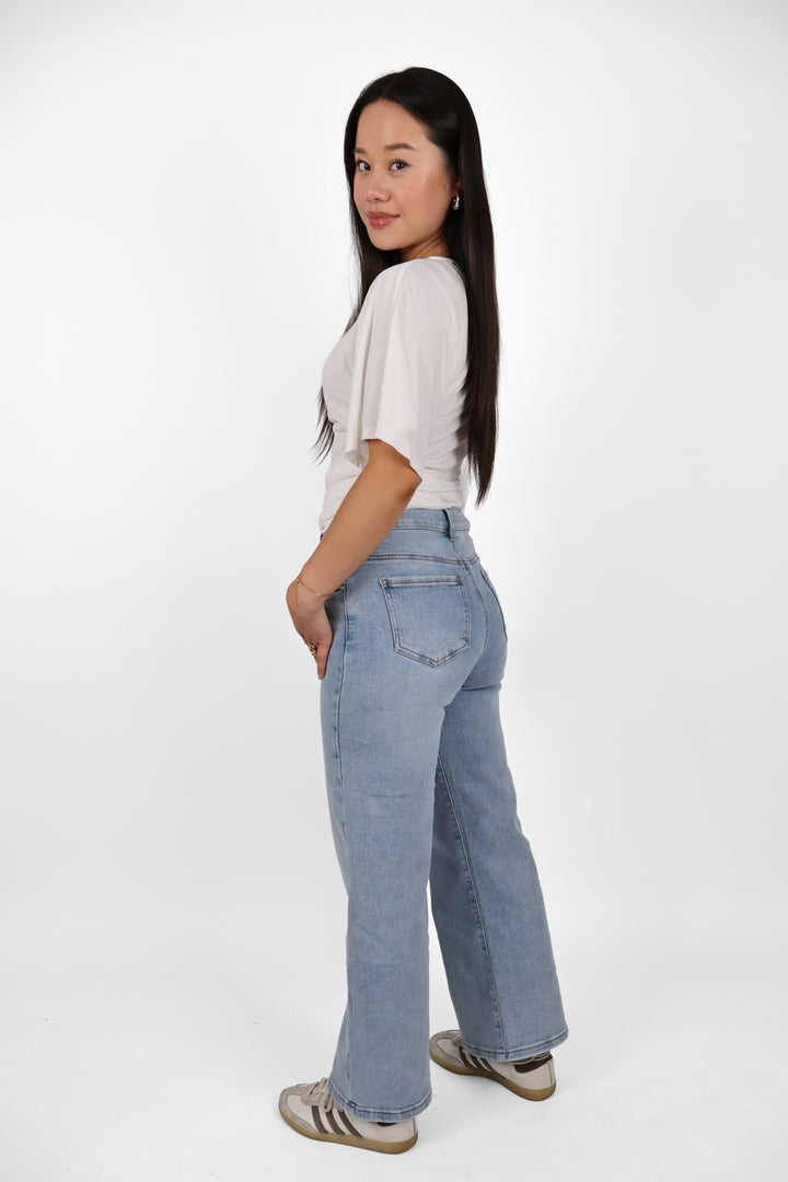 Skye Petite Wide Leg Jeans - Stretch