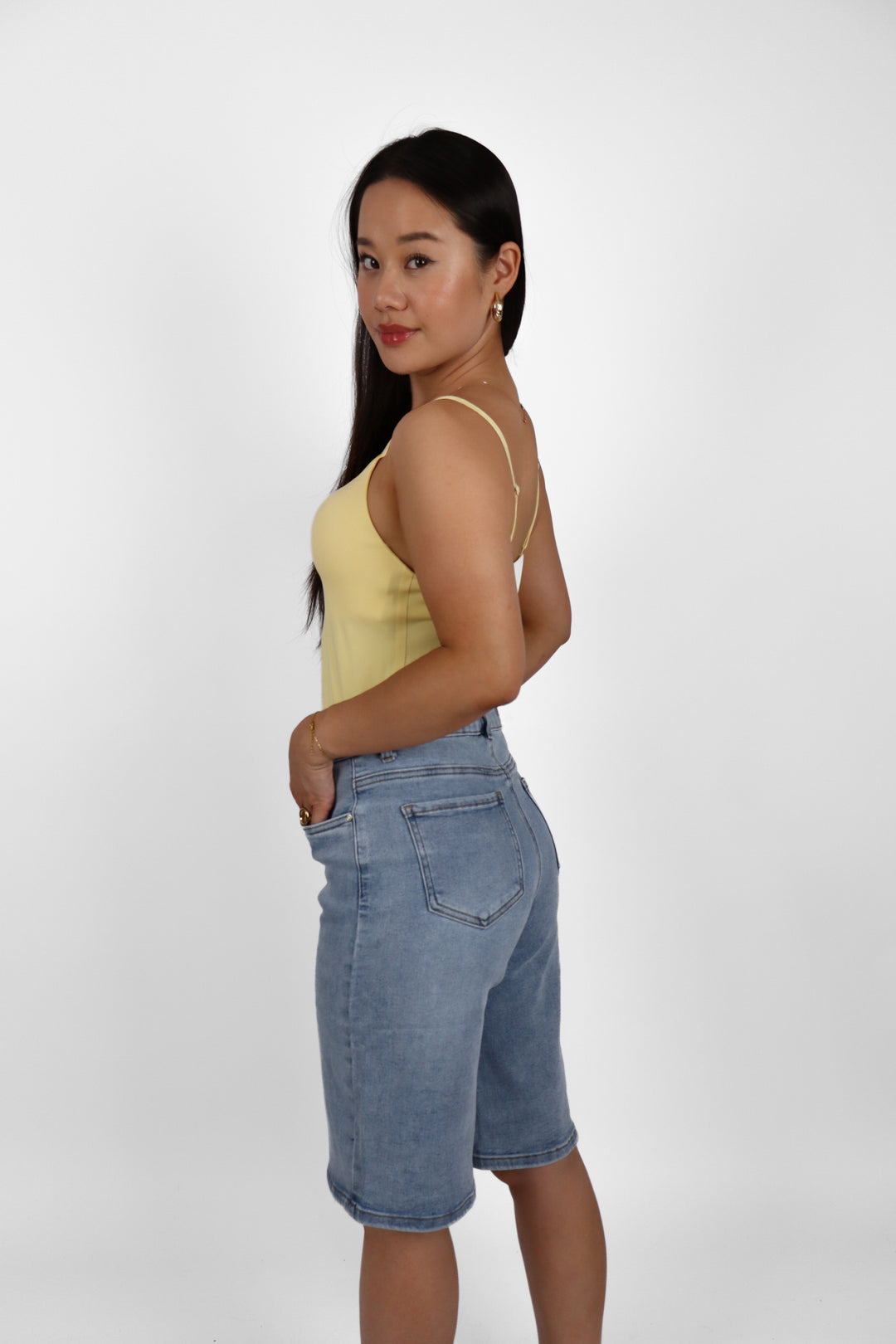 Emily Bermuda Plus Size Shorts - Stretch