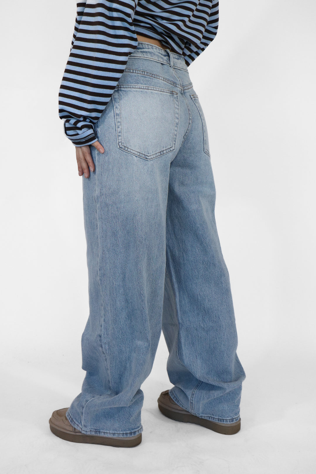 Folded Balloon Jeans - Light Stretch