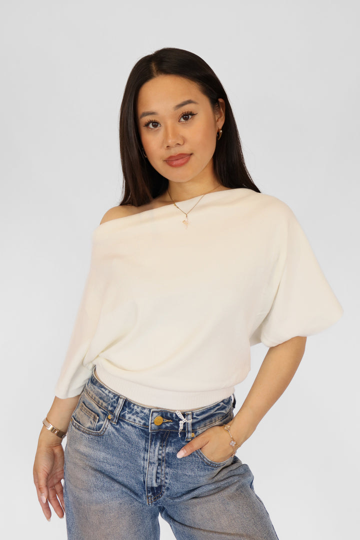 Off Shoulder Sweater Top