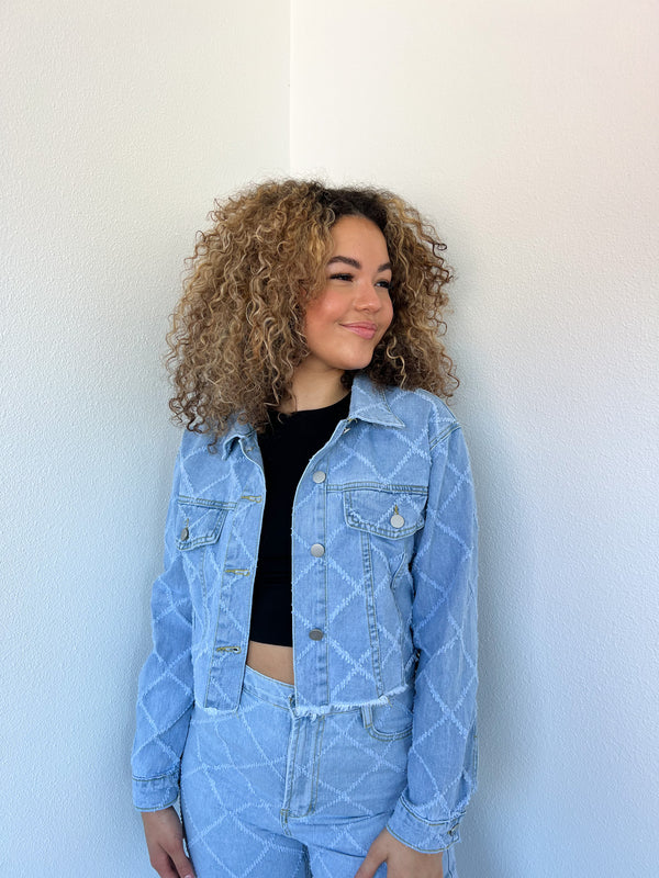 Olivia Cropped Jacket - Denim
