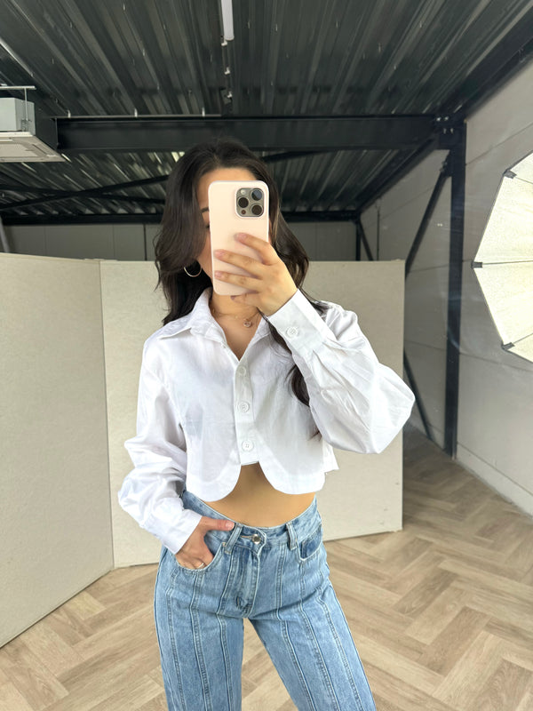 Cropped Blouse - White