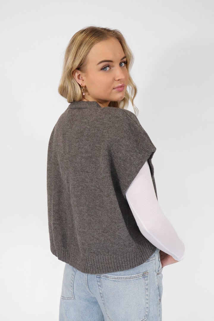 Soft Knit Button Gilet