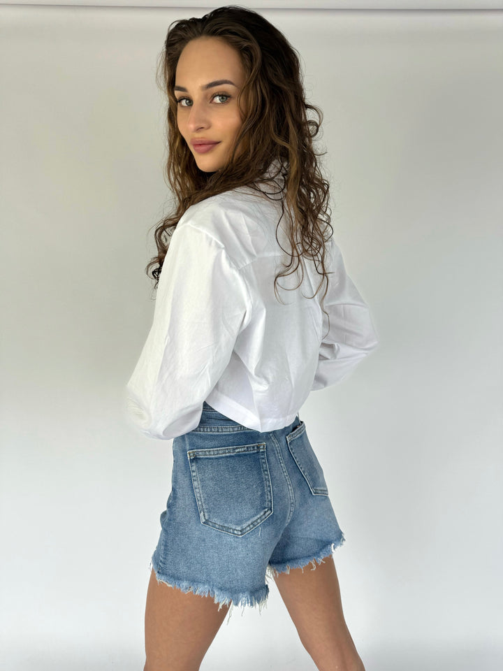 Ripped Shorts - Denim