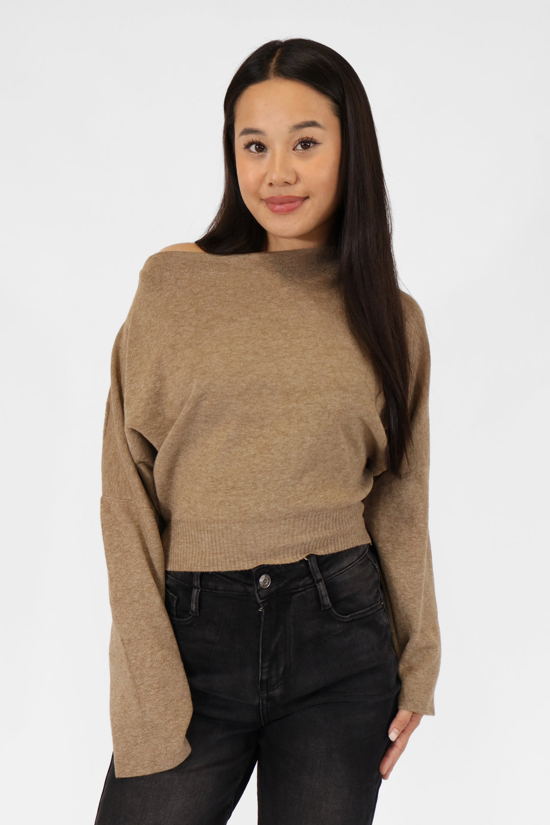 Off Shoulder Sweater Long Sleeve