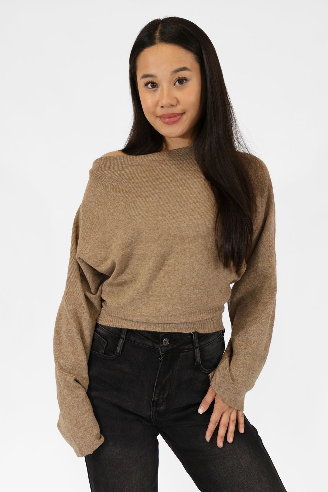 Off Shoulder Sweater Long Sleeve