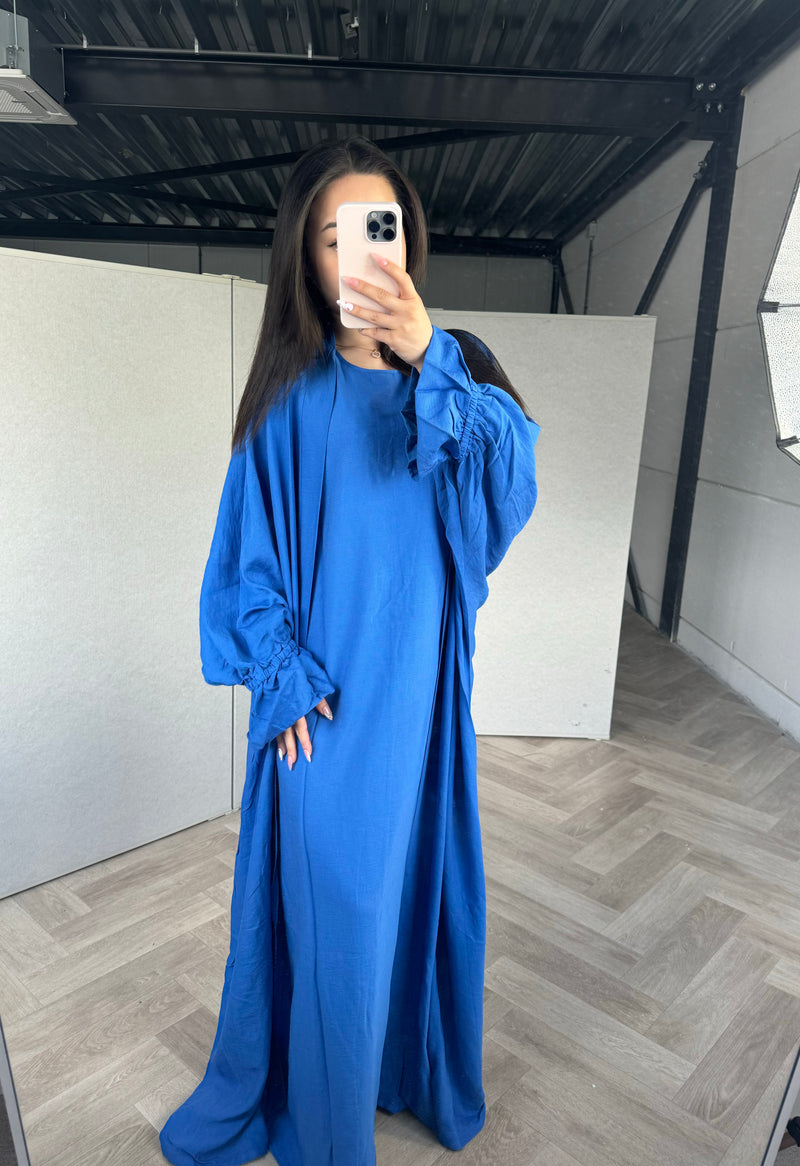Jade Abaya Two Piece Set - Royal Blue