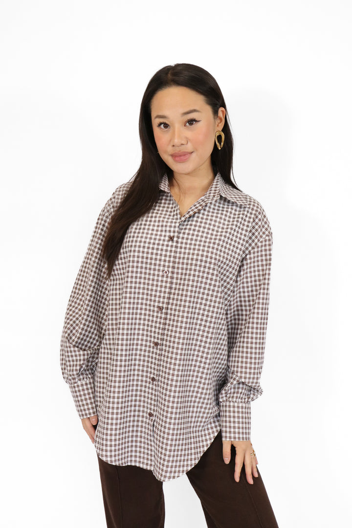 Checkered Oversized Blouse