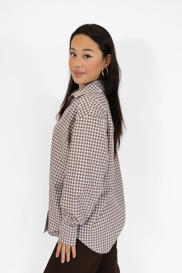 Checkered Oversized Blouse