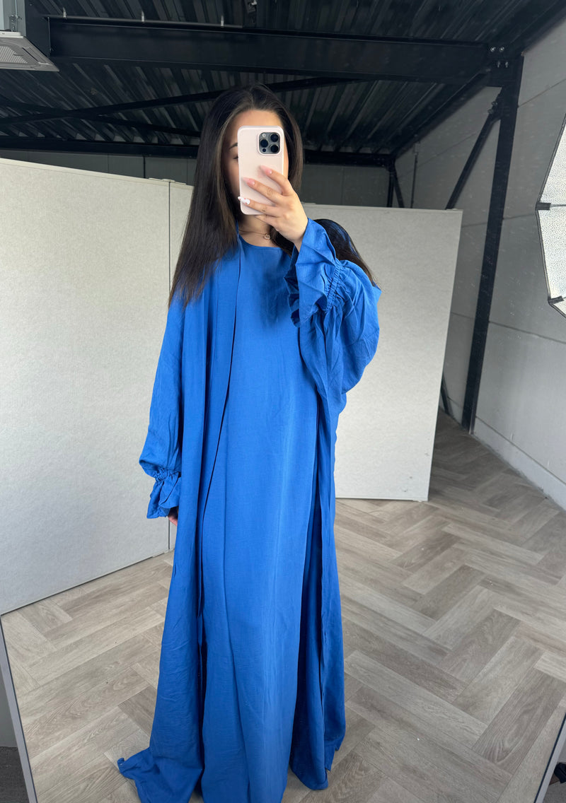 Jade Abaya Two Piece Set - Royal Blue