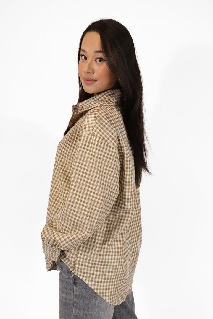 Checkered Oversized Blouse