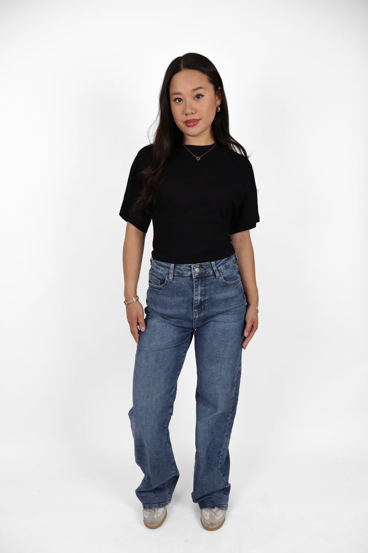 Maya Plus Size Wide Leg Jeans - Stretch