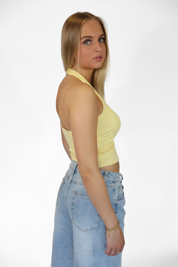 Ribbed Halter Top - Stretch