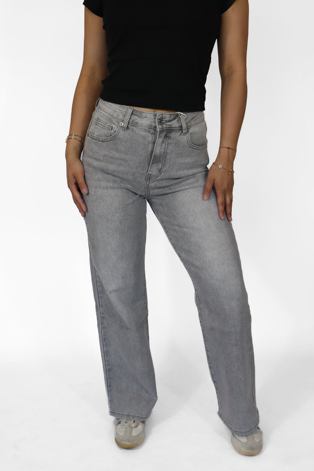 Elia Petite Wide Leg Jeans - Stretch