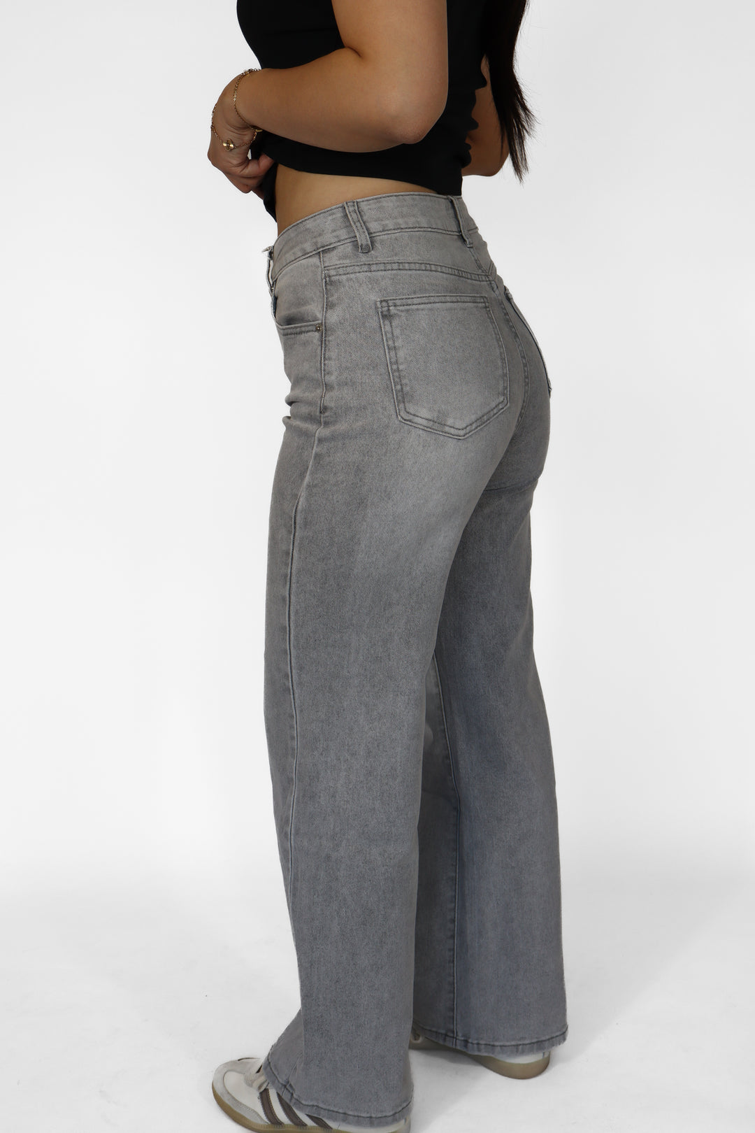 Elia Petite Wide Leg Jeans - Stretch