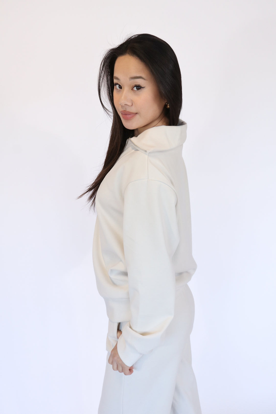 Zipper Comfy Two Piece Set - Stretch