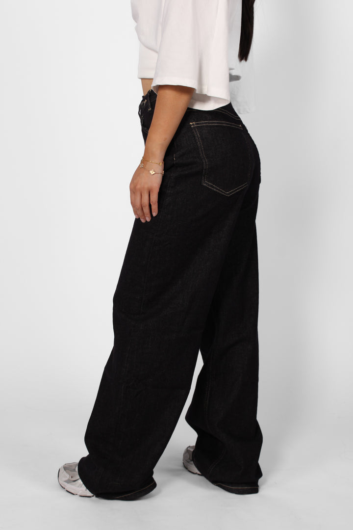 Lou Wide Leg Twisted Jeans - Stretch