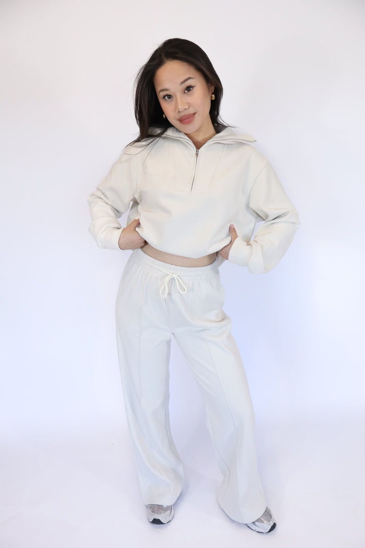 Zipper Comfy Two Piece Set - Stretch