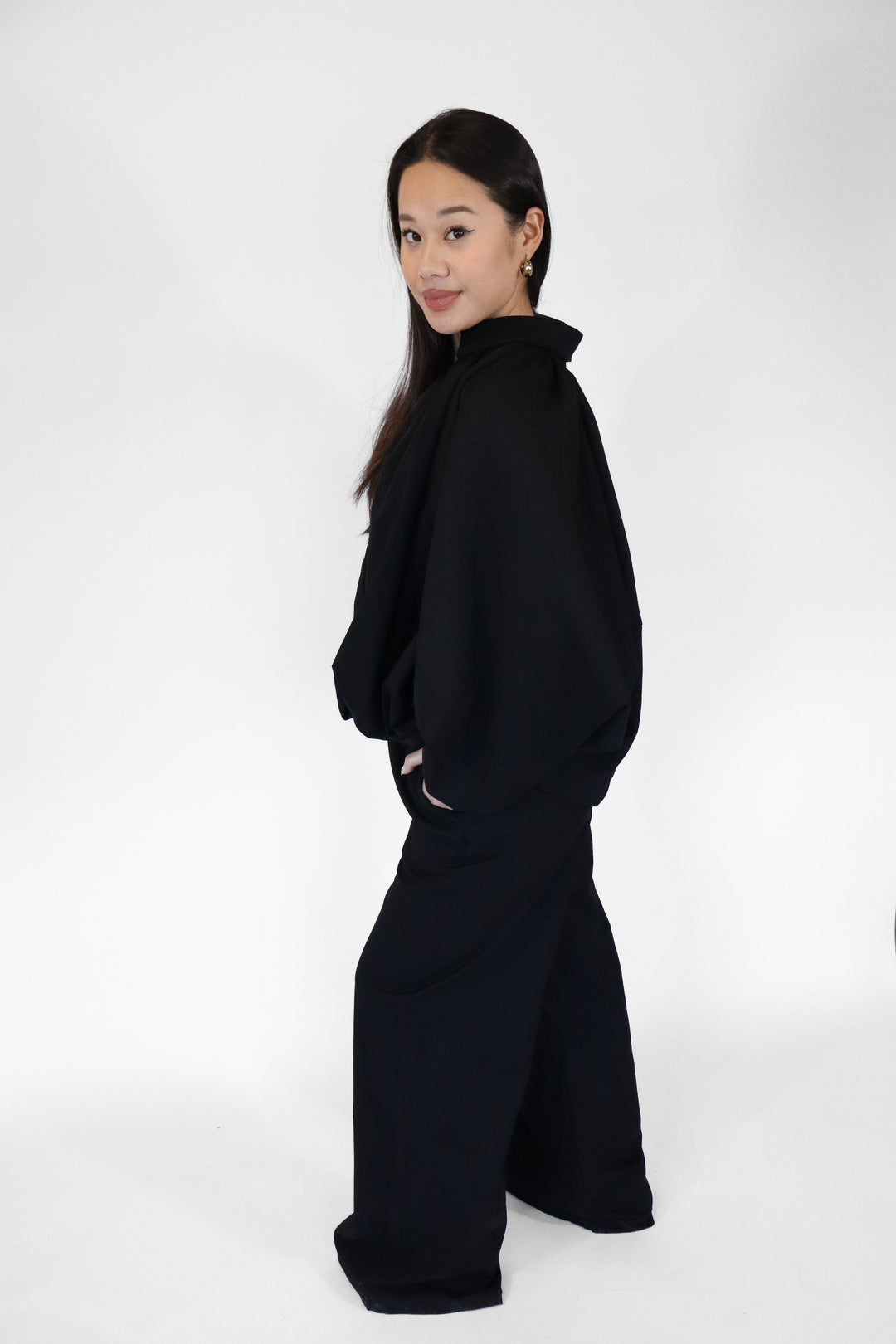 Tess Comfy Two Piece Set - Black