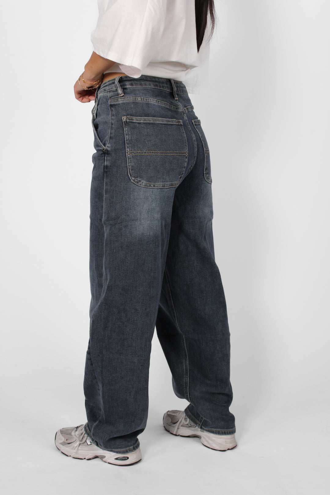 Norah Midwaist Balloon Fit Jeans - Stretch