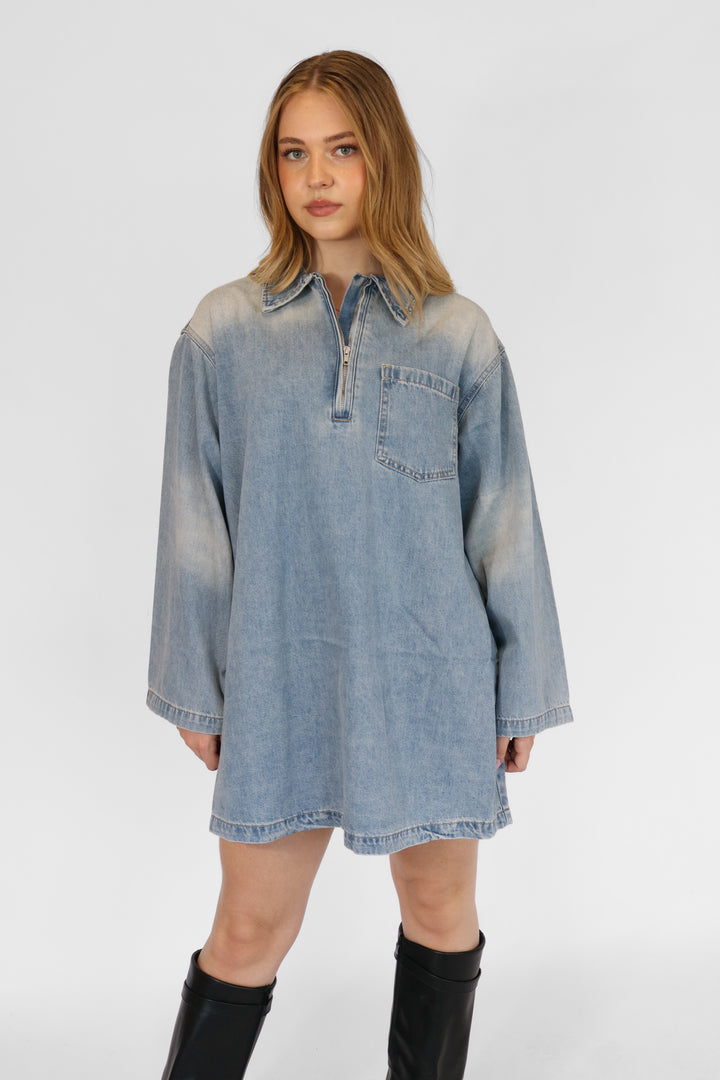 Oversized Denim Dress