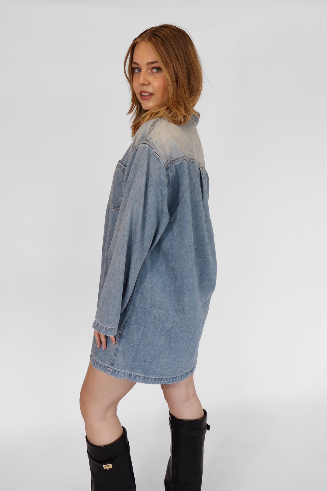 Oversized Denim Dress