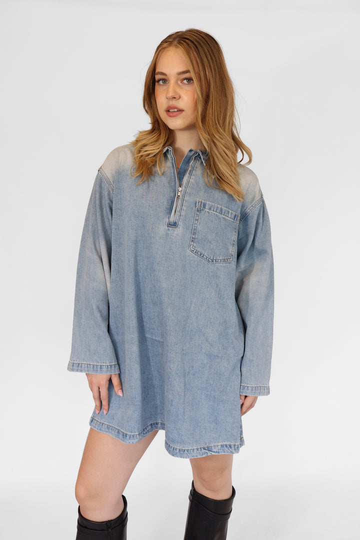 Oversized Denim Dress