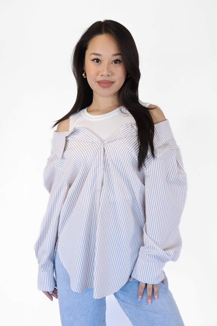 Striped Oversized Blouse