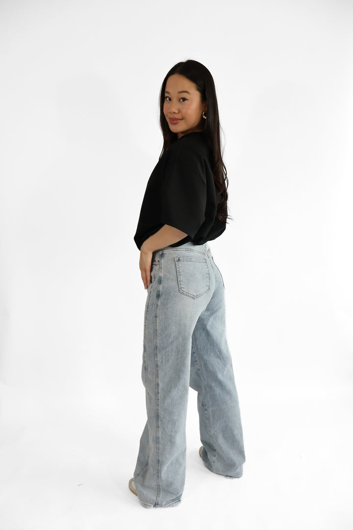 Sofia Wide Leg Jeans - Stretch