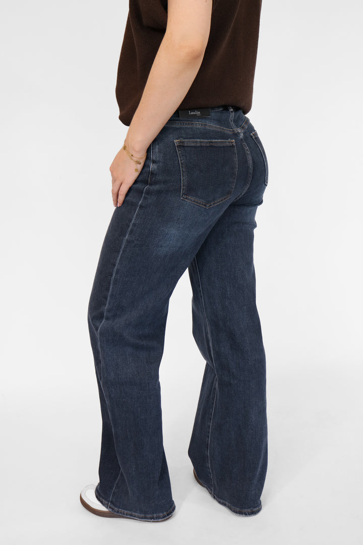 Retro Wide Leg Jeans - Stretch