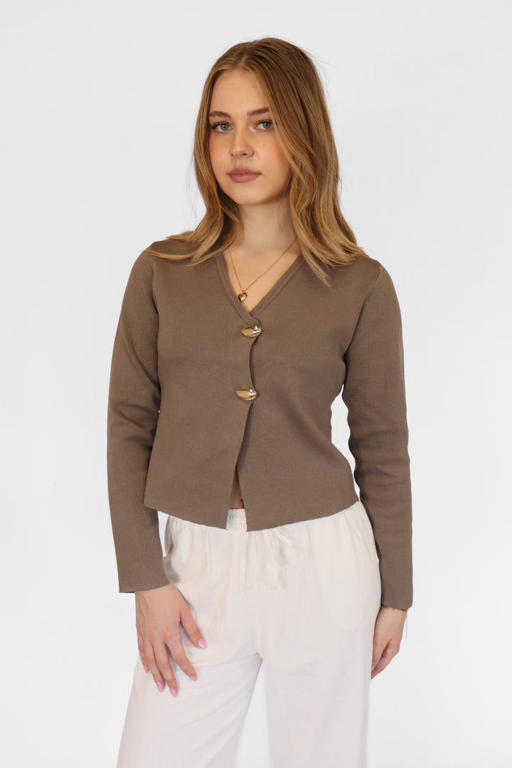 Elegant Button Top