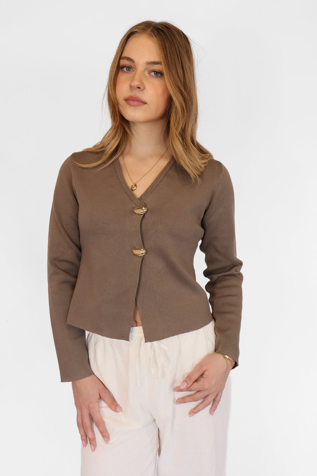 Elegant Button Top