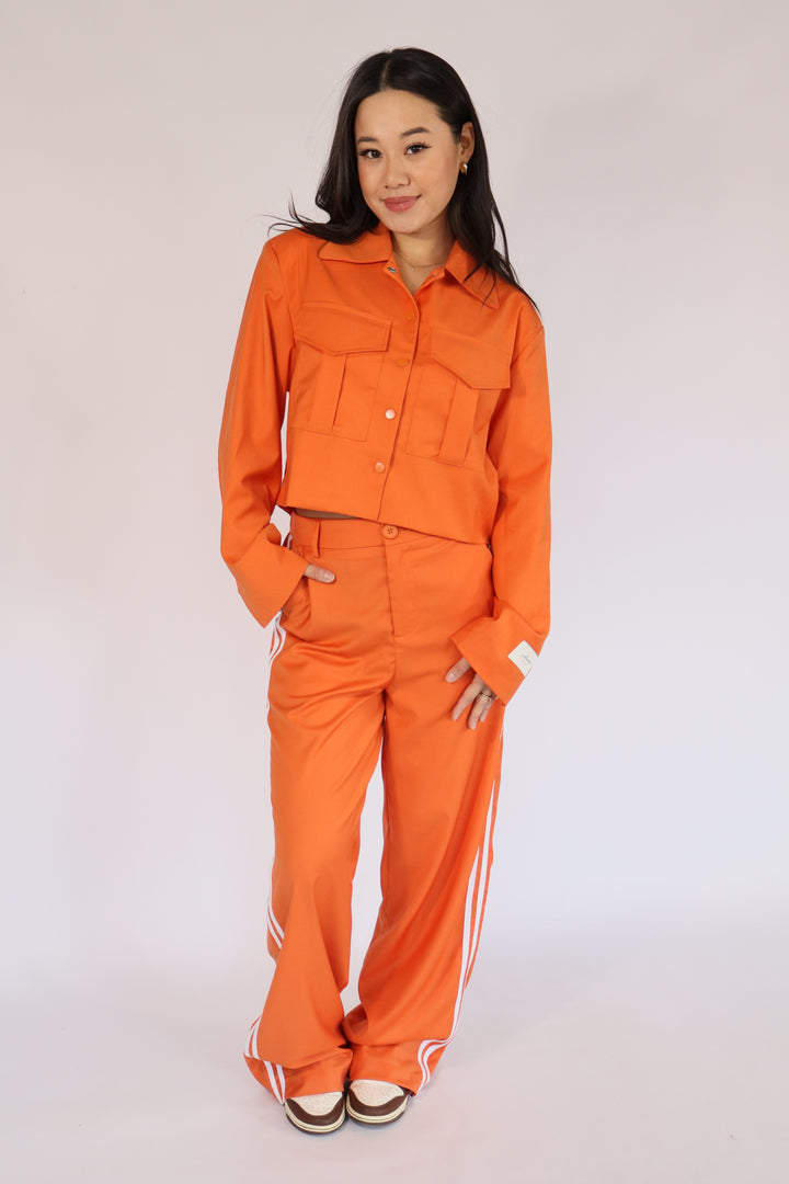 Studio Cropped Blazer - Orange