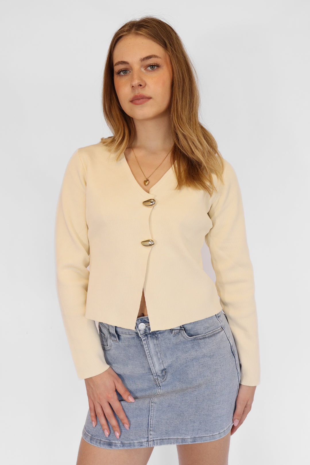 Elegant Button Top
