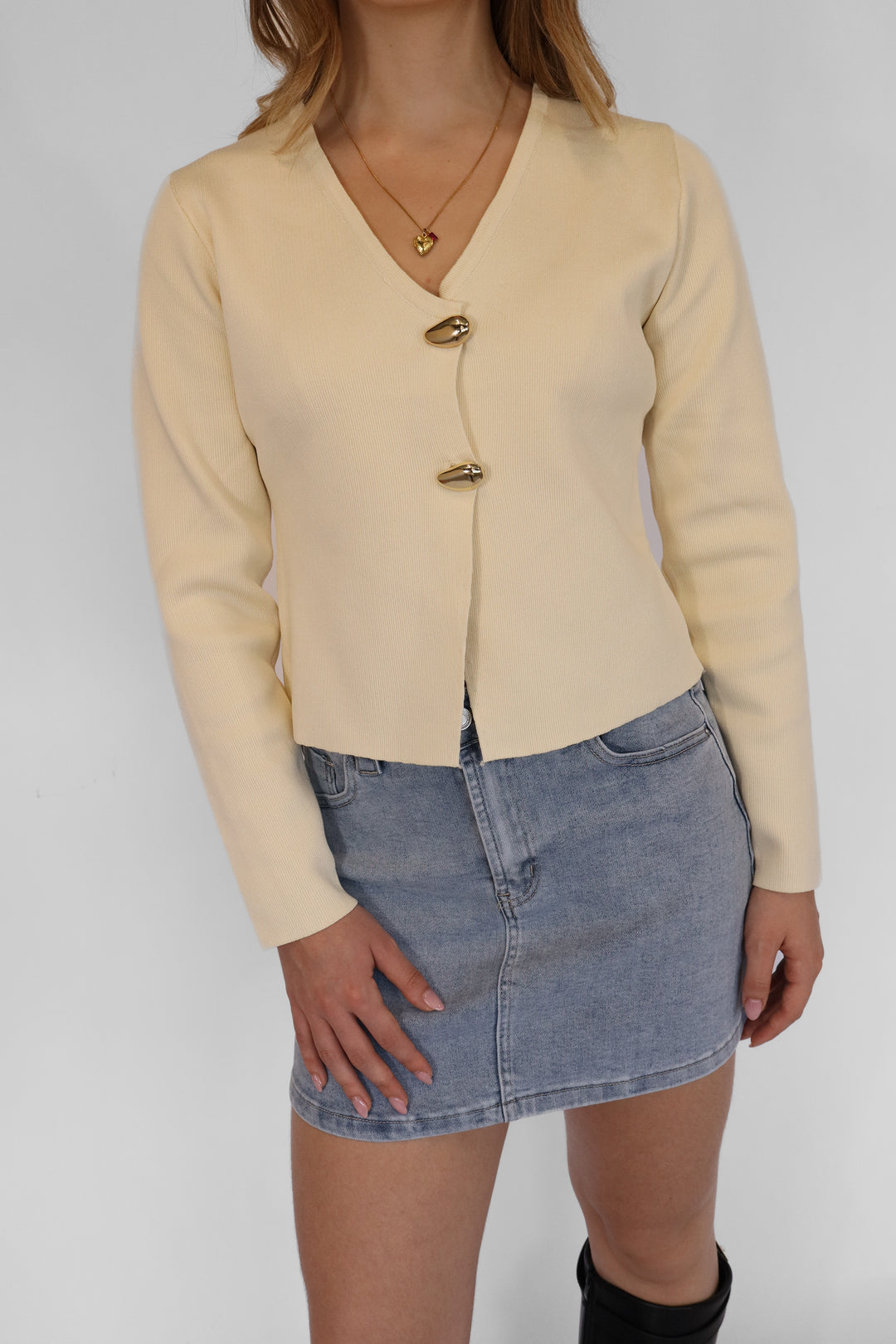 Elegant Button Top