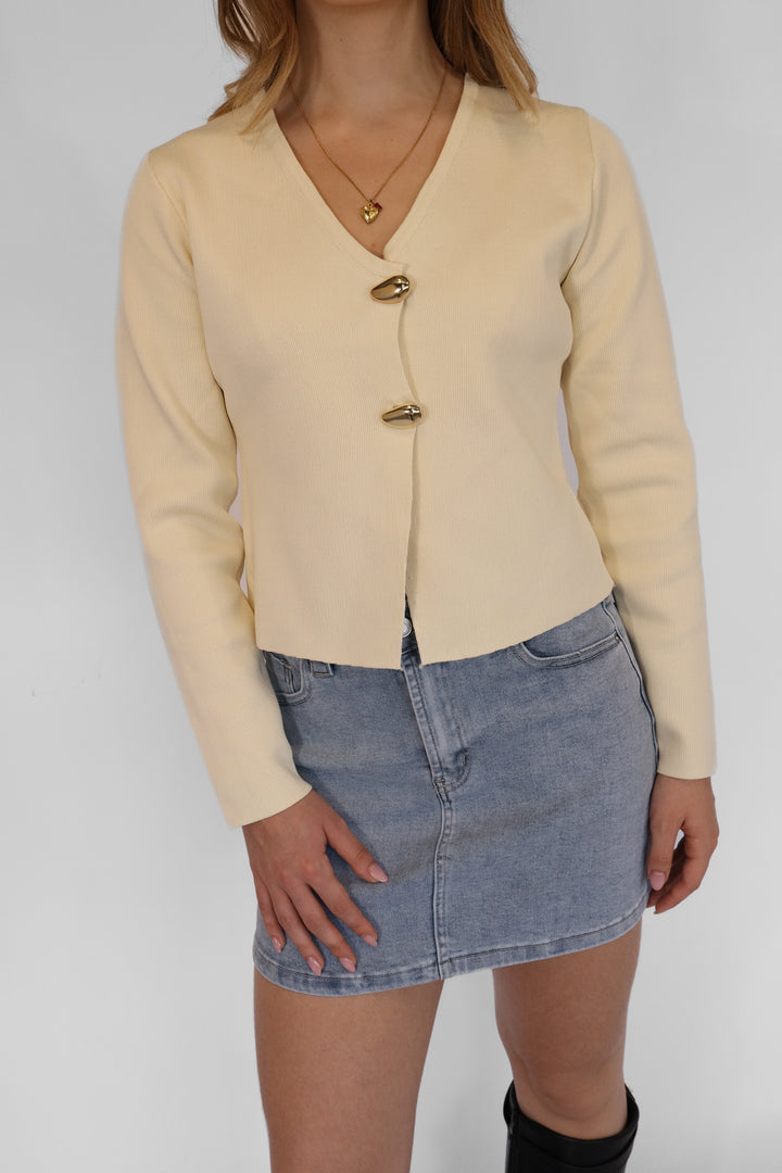 Elegant Button Top