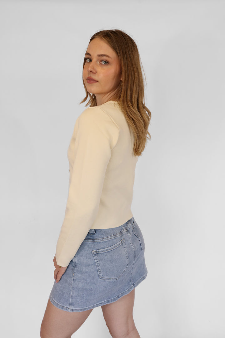 Elegant Button Top